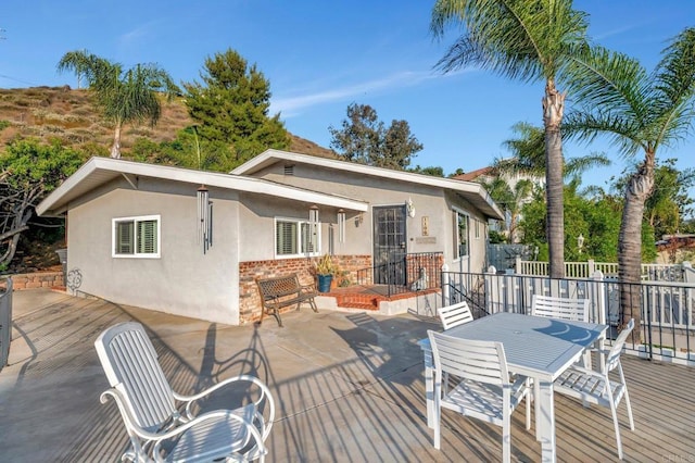 1106 Dawnridge Ave, El Cajon, CA 92021 - wooden deck with outdoor dining space