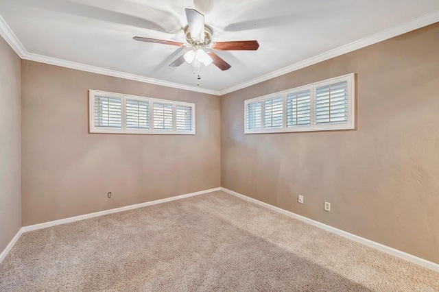 1106 Dawnridge Ave, El Cajon, CA 92021 - carpeted spare room featuring ceiling fan and crown molding