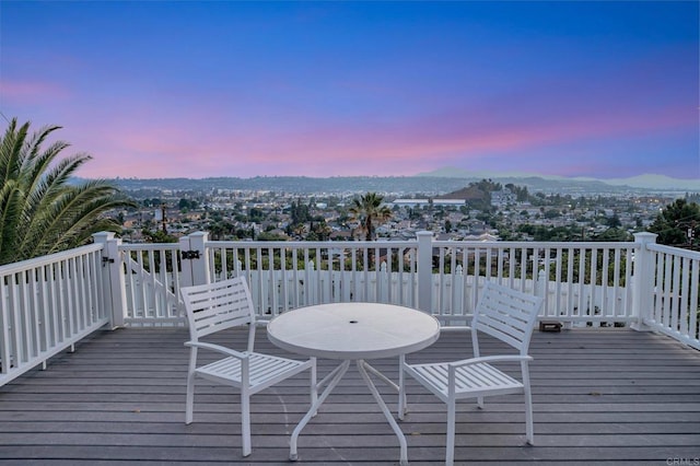 1106 Dawnridge Ave, El Cajon, CA 92021 - view of deck at dusk
