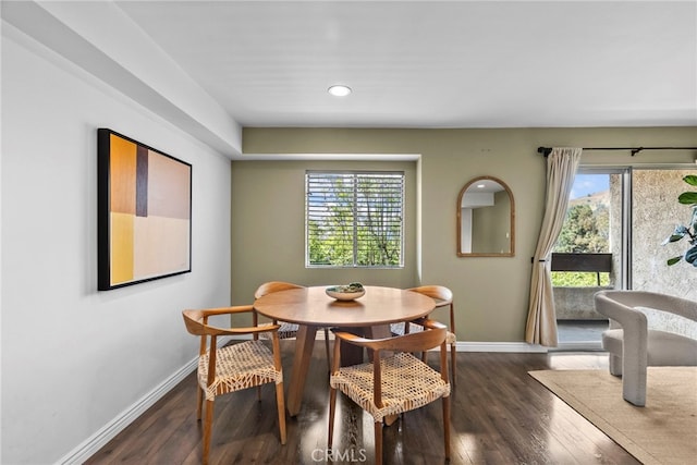 2700 Cahuenga Blvd E Unit 3104, Los Angeles, CA 90068 - dining area with dark wood-style floors and recessed lighting