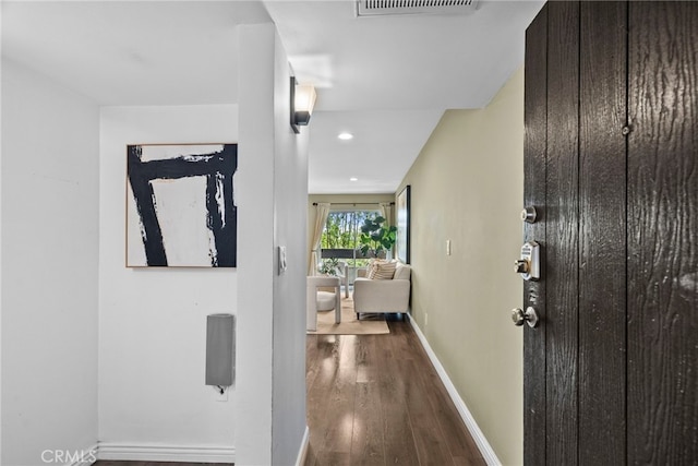 2700 Cahuenga Blvd E Unit 3104, Los Angeles, CA 90068 - hall with wood finished floors and recessed lighting