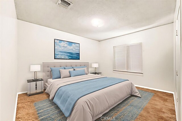 3551 Brynhurst Dr, Riverside, CA 92504 - carpeted bedroom with baseboards and a textured ceiling
