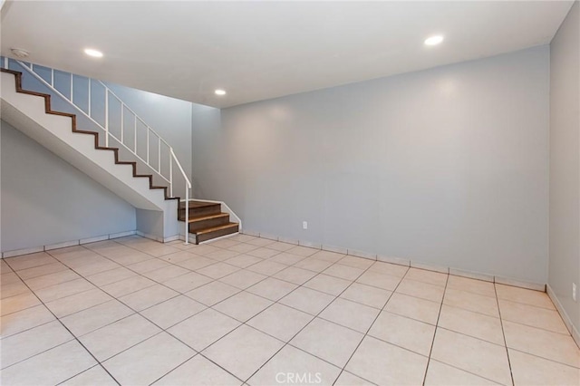 1270 W 9th St, Corona, CA 92882 - spare room featuring stairs, recessed lighting, and a smoke detector