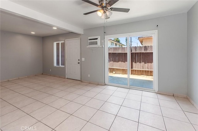 1270 W 9th St, Corona, CA 92882 - unfurnished room with ceiling fan, recessed lighting, and light tile patterned floors
