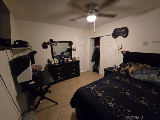 15768 Amar Rd, La Puente, CA 91744 - bedroom with a closet and ceiling fan