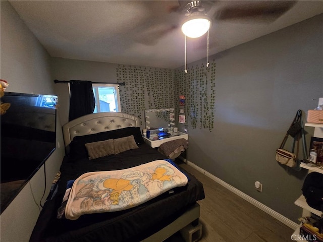 15768 Amar Rd, La Puente, CA 91744 - bedroom featuring wood finished floors and a ceiling fan