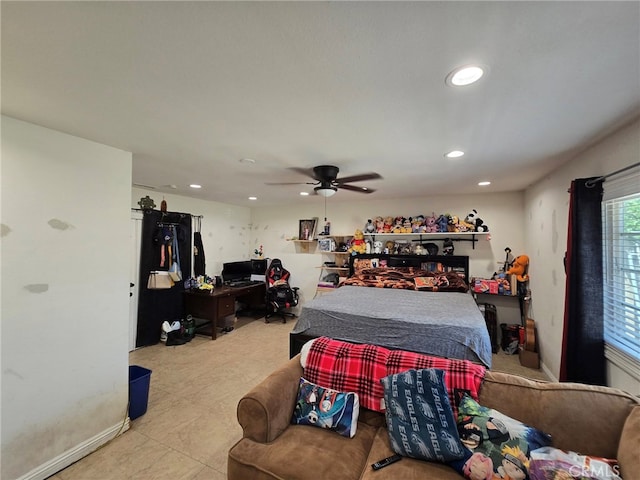 15768 Amar Rd, La Puente, CA 91744 - bedroom with recessed lighting and a ceiling fan
