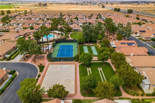 27812 Ruggie Rd, Menifee, CA 92585 - aerial perspective of suburban area featuring a pool area