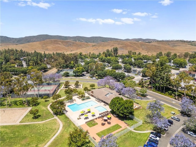 22271 Caminito Danubo, Laguna Hills, CA 92653 - aerial view of a pool area and mountains