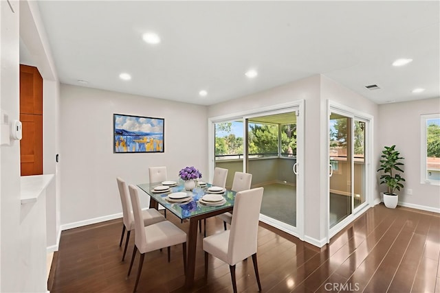 22271 Caminito Danubo, Laguna Hills, CA 92653 - dining room with dark wood finished floors and recessed lighting