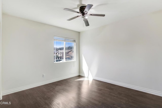 4069 Bristlecone Pine Ln, San Bernardino, CA 92407 - unfurnished room with dark wood-type flooring and a ceiling fan