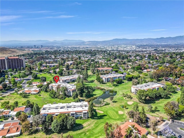 5510 Paseo Del Lago W Unit 2D, Laguna Woods, CA 92637 - bird's eye view of a golf club and a water and mountain view