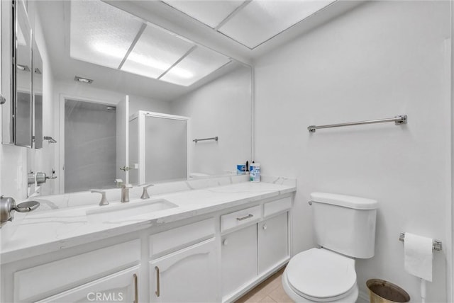 5510 Paseo Del Lago W Unit 2D, Laguna Woods, CA 92637 - full bathroom featuring vanity and an enclosed shower
