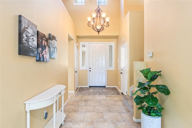 40433 Wgasa Pl, Temecula, CA 92591 - foyer entrance featuring a chandelier and a towering ceiling