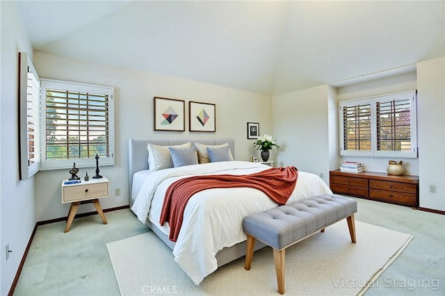 6735 Calais Ct, Riverside, CA 92506 - bedroom featuring light carpet and lofted ceiling