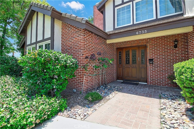 6735 Calais Ct, Riverside, CA 92506 - property entrance featuring brick siding