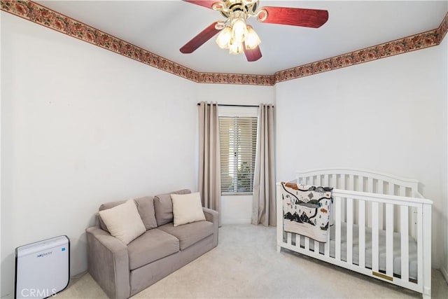 32244 Corte Coronado, Temecula, CA 92592 - carpeted bedroom featuring a ceiling fan and a crib