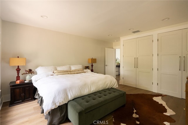 814 E Foothill Blvd, Monrovia, CA 91016 - bedroom with light wood-style flooring and recessed lighting