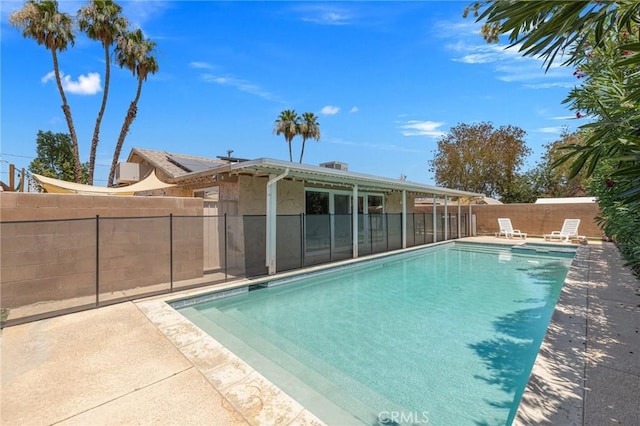 42915 Wisconsin Ave, Palm Desert, CA 92211 - view of swimming pool featuring a fenced backyard and a patio area