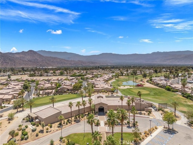 42915 Wisconsin Ave, Palm Desert, CA 92211 - aerial view of residential area with a golf club and a water and mountain view