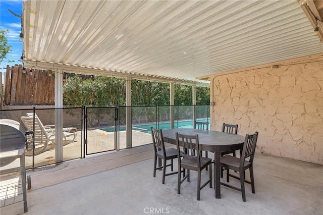 42915 Wisconsin Ave, Palm Desert, CA 92211 - view of patio with an outdoor pool and outdoor dining area