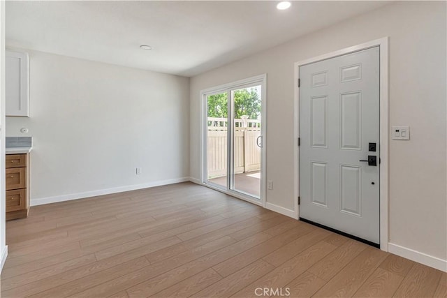 1640 235th St Unit D, Harbor City, CA 90710 - entryway with light wood-style flooring and recessed lighting