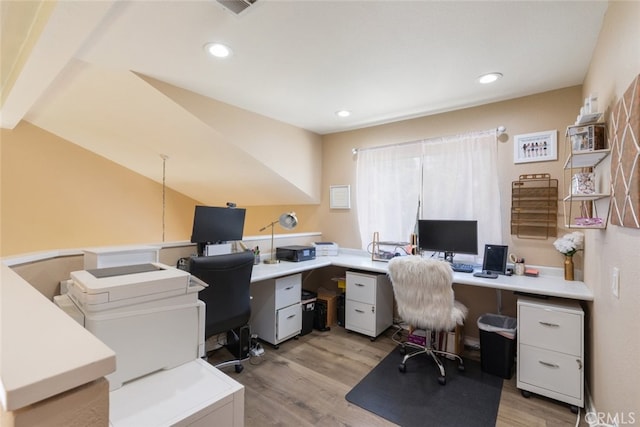13100 Red Corral Dr, Corona, CA 92883 - office space with light wood-style flooring and recessed lighting