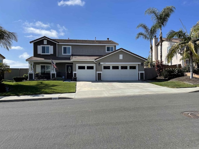 346 Rimhurst Ct, Oceanside, CA 92058 - traditional-style house with an attached garage, concrete driveway, and stucco siding