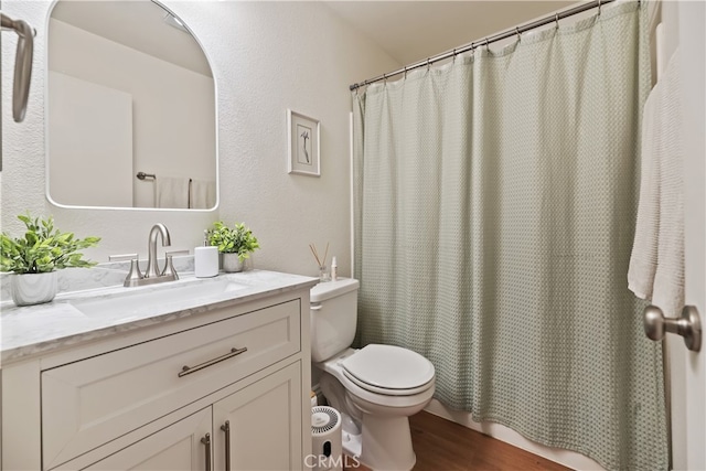 1103 Stone Pine Ln Unit C, Corona, CA 92879 - bathroom featuring vanity, wood finished floors, and a shower with shower curtain