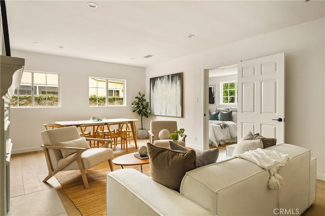 14519 Addison, Sherman Oaks, CA 91403 - living room with baseboards and recessed lighting
