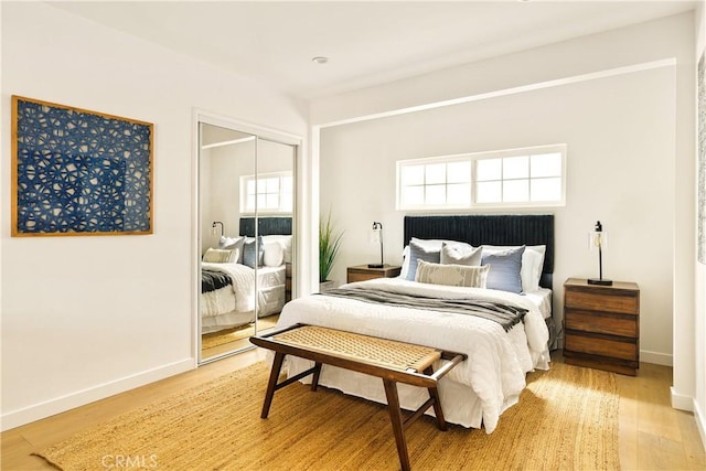 14519 Addison, Sherman Oaks, CA 91403 - bedroom with light wood-type flooring and a closet