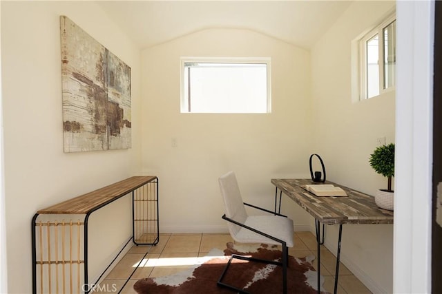 14519 Addison, Sherman Oaks, CA 91403 - tiled office space featuring vaulted ceiling and baseboards