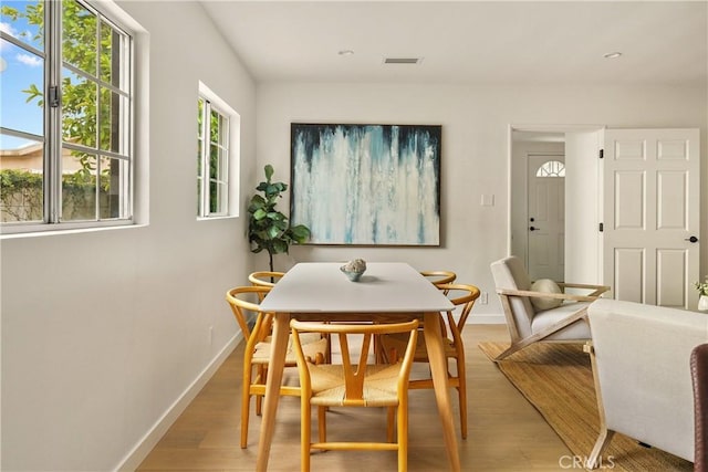 14519 Addison, Sherman Oaks, CA 91403 - dining room with light wood finished floors and recessed lighting