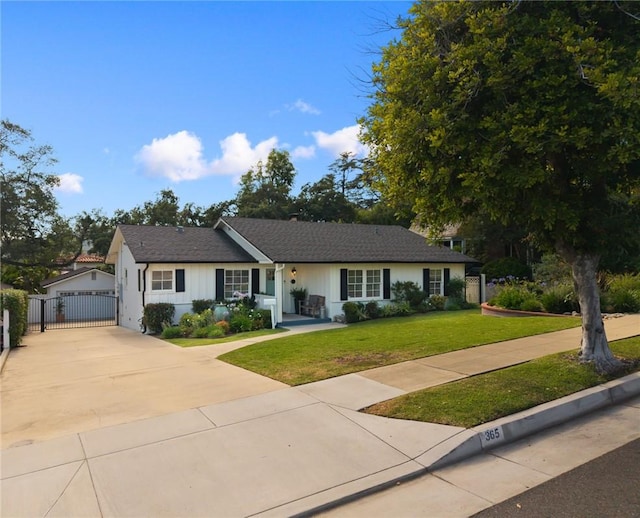 365 N Ivy Ave, Monrovia, CA 91016 - ranch-style house featuring a gate and concrete driveway