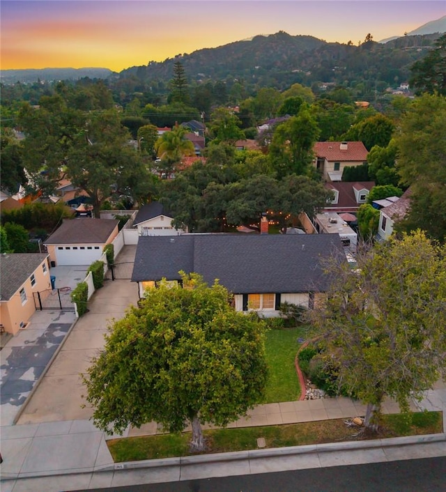 365 N Ivy Ave, Monrovia, CA 91016 - view from above of property featuring a mountainous background