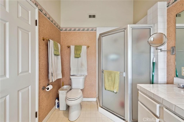 410 N Broadway Unit C, Redondo Beach, CA 90277 - full bath featuring a shower stall, vanity, and tile patterned flooring