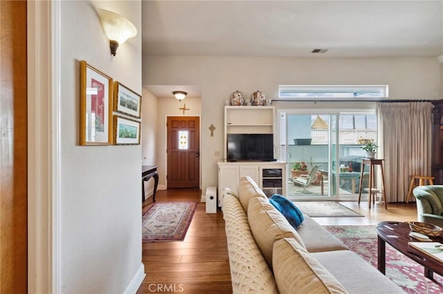 410 N Broadway Unit C, Redondo Beach, CA 90277 - living room featuring wood finished floors and baseboards