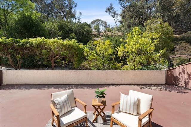 4210 Via Arbolada Unit 105, Los Angeles, CA 90042 - view of patio featuring view of wooded area