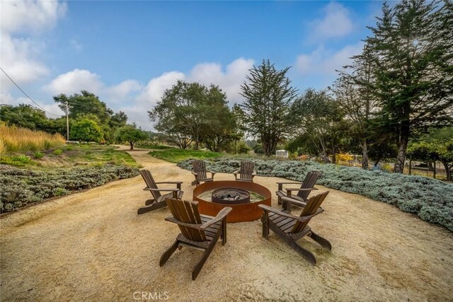 1186 Ramblin Rose Way, Arroyo Grande, CA 93420 - view of patio / terrace with a fire pit
