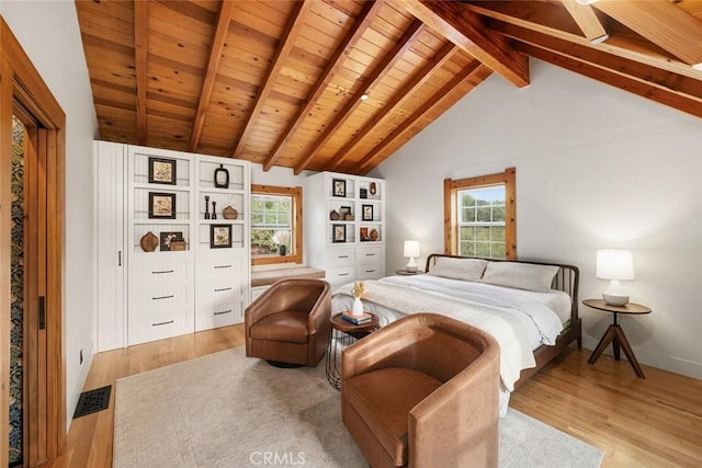 1186 Ramblin Rose Way, Arroyo Grande, CA 93420 - bedroom with wood ceiling, wood finished floors, and multiple windows
