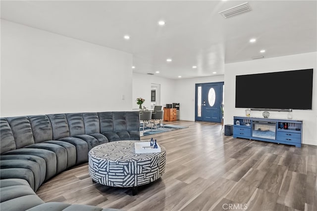 1954 Shipway Ave, Long Beach, CA 90815 - living area with wood finished floors and recessed lighting