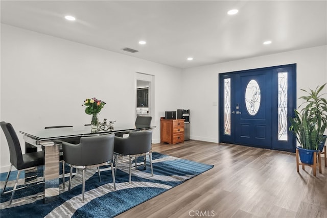 1954 Shipway Ave, Long Beach, CA 90815 - dining space featuring wood finished floors and recessed lighting