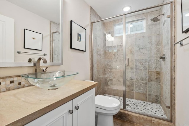 196 Coral Cove Way, Encinitas, CA 92024 - bathroom featuring vanity and a shower stall