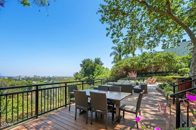 320 N San Rafael Ave, Pasadena, CA 91105 - deck featuring an outdoor hangout area and outdoor dining space