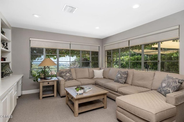 320 N San Rafael Ave, Pasadena, CA 91105 - living room featuring healthy amount of natural light, recessed lighting, and light colored carpet