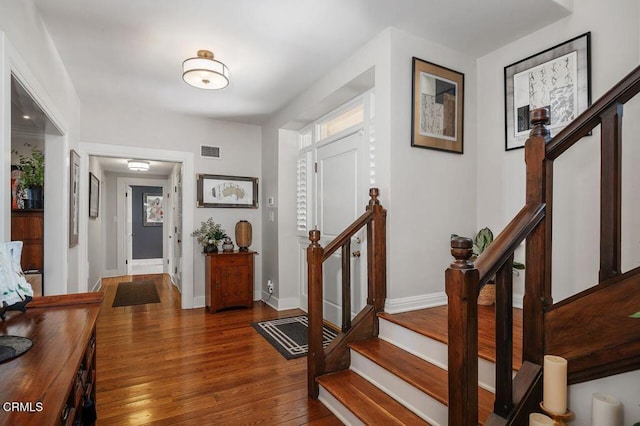 320 N San Rafael Ave, Pasadena, CA 91105 - foyer entrance featuring stairway and wood-type flooring