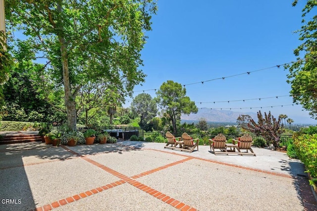 320 N San Rafael Ave, Pasadena, CA 91105 - view of patio with a mountain view