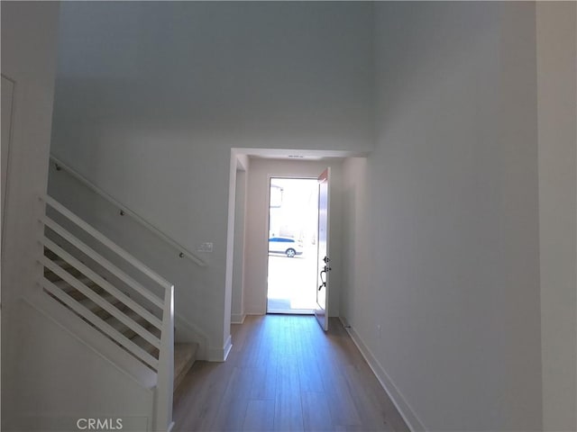 39460 Chamise St, Temecula, CA 92591 - doorway with stairs and light wood-style floors