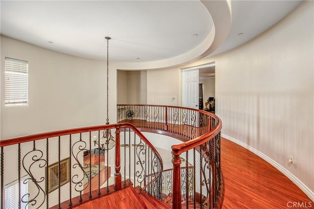 190 Cross Rail Ln, Norco, CA 92860 - stairs with wood finished floors and baseboards