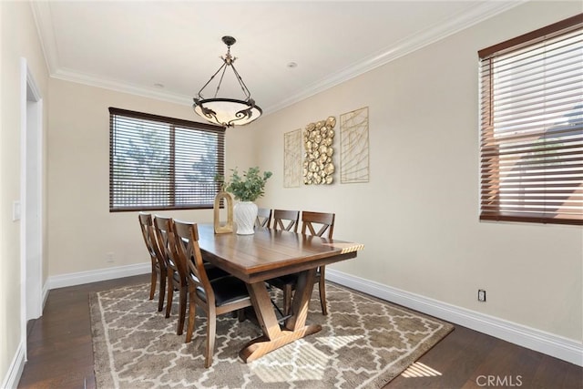 36 Via Tronido, Rancho Santa Margarita, CA 92688 - dining area featuring wood finished floors, a chandelier, and crown molding